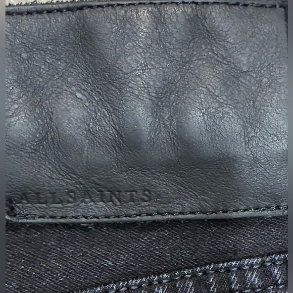 AllSaints Cigarette Skinny Black Jeans Button Fly Stretch Men’s 34x31 EUC - Picture 5 of 11